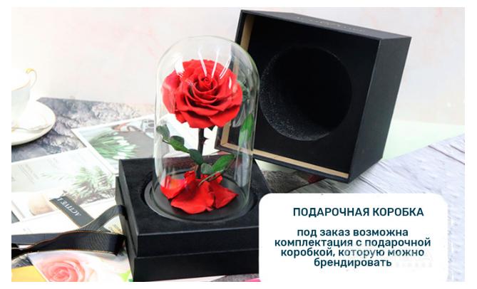Вечная роза в колбе